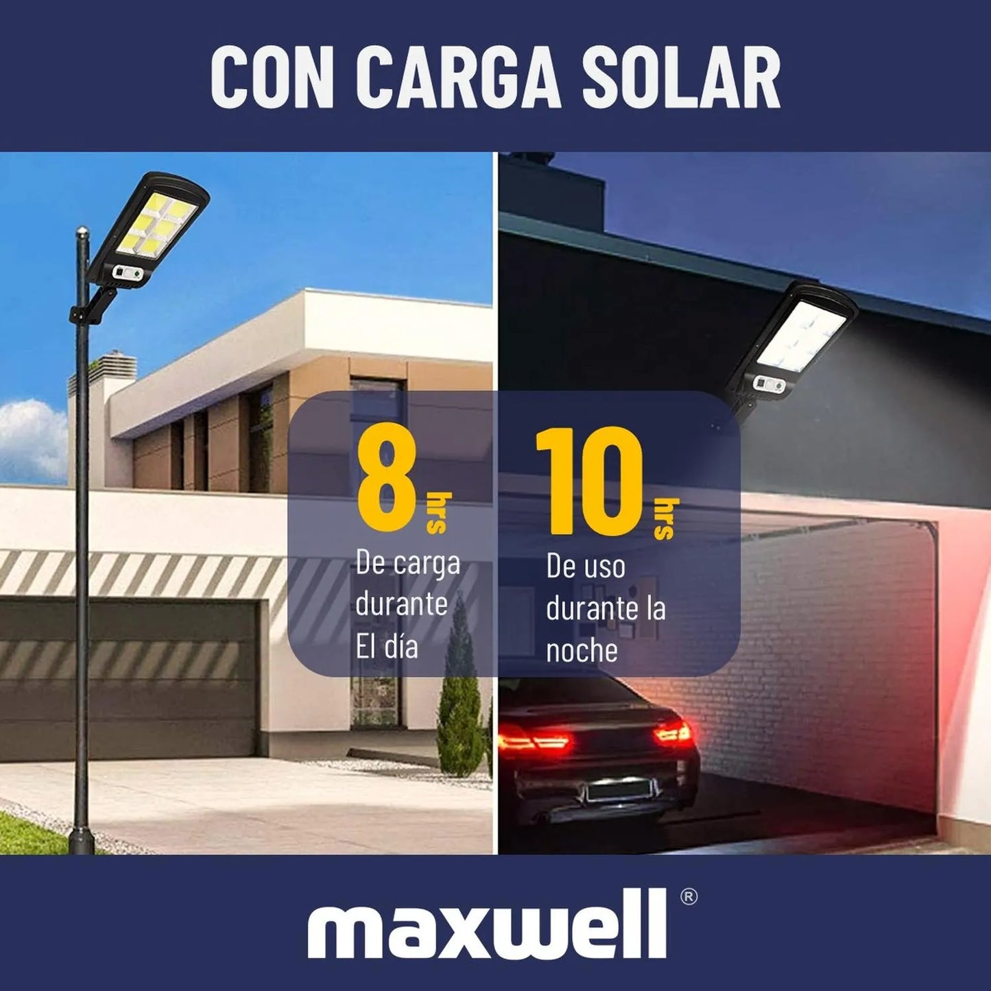 Foco Solar Antirrobo de Alta Potencia con Sensor de Movimiento Autónomo
