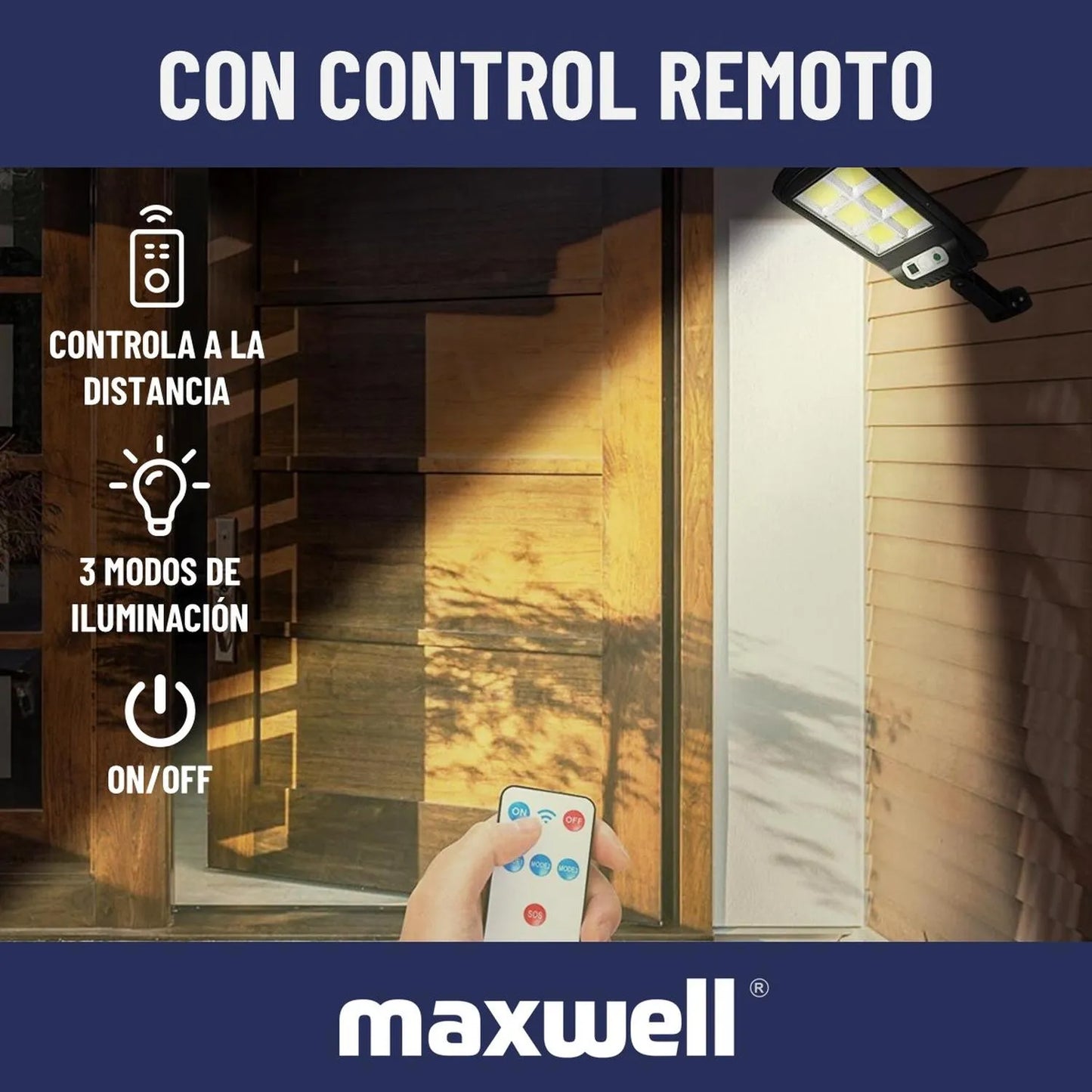 Foco Solar Antirrobo de Alta Potencia con Sensor de Movimiento Autónomo