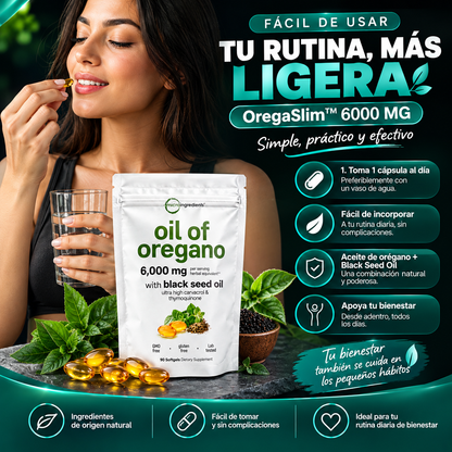 OregaSlim™ 6000 MG — Bienestar digestivo, menos hinchazón.