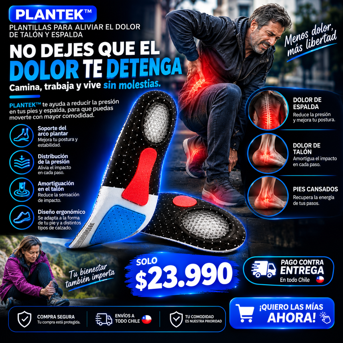 PLANTEK™ | Plantillas para Aliviar el Dolor de Talón y Espalda